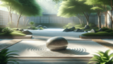 Design A Zen Garden With A Sandpit And Smooth Stones.