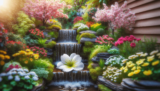Install A Cascading Waterfall Feature Surrounded By Spring Blooms.
